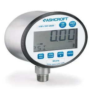 ASHCROFT 302089SD02L15# Digital Test Pressure Gauge, Calibrator Pressure Gauge, 0 To 15 PSI, 3 Inch Dial, Bottom | CN8XQP 392J78