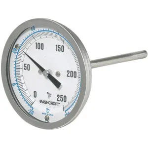 ASHCROFT 30EI60R Dial Thermometer Bi-Metallic Back Connection | AG3FEM 33HT56