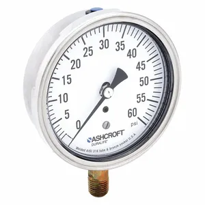 ASHCROFT 351009AW02L60# Gauge Pressure 0 to 60 psi 3-1/2 Inch | AH3QWL 33HR58