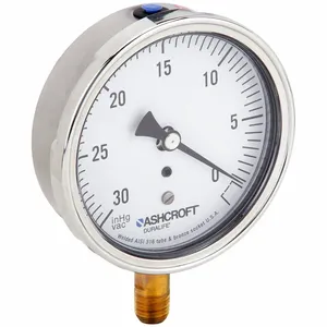 ASHCROFT 351009AW02LVAC Gauge Vacuum 30in Hg VAC to 0 3-1/2 in | AH3QWF 33HR53