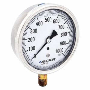ASHCROFT 351009AWL02L1000# Industrie-Manometer, korrosionsbeständiges Gehäuse, 0 bis 1000 PSI, 3 1/2 Zoll Zifferblatt | CN8XYL 33HR88
