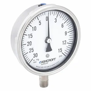 ASHCROFT 351009SW02LV/15# Gauge Compound 1/4 Inch NPT 1 Percent | AH3QXQ 33HT07