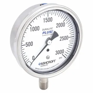 ASHCROFT 351009SW02LXLL 3000# Pressure Gauge 0 To 3000 Psi 3-1/2in | AC3BYJ 2RFL7