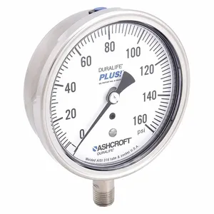 ASHCROFT 351009SW02LXLL160 Pressure Gauge 0 To 160 Psi 3-1/2in | AD9JWL 4TA67