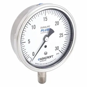 ASHCROFT 351009SW02LXLL30 Pressure Gauge 0 To 30 Psi 3-1/2 Inch 1/4in | AD9JWH 4TA64