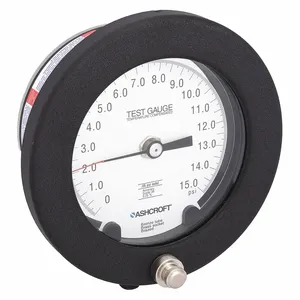 ASHCROFT 45-1082AS 02L 15 Pressure Gauge 0 To 15 Psi 4-1/2 Inch 1/4in | AB9TDW 2F006