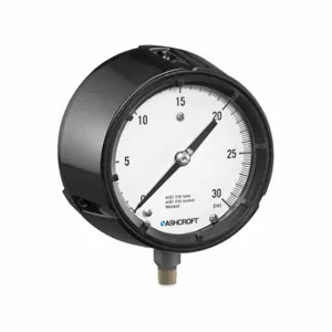 ASHCROFT 451220A02L200# Pressure Gauge, 0 To 200, 4 1/2 Inch Dial, 1/4 Inch Npt Male, +/-1% Accuracy, PSI, PSI | CN8YEG 787N23