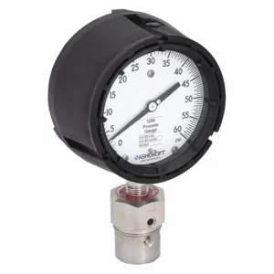 ASHCROFT 451259SD04L/50312HH04TXCF60# Pressure Gauge With Diaphragm Seal, 0 To 60 Psi, 1259/311-312, 4 1/2 Inch Dial, Halocarbon | CN8XWL 2AFX5