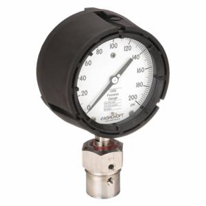 ASHCROFT 451259SD04L/50312SS04TXCG300# Pressure Gauge With Diaphragm Seal, 0 To 300 Psi, 1259/311-312, 4 1/2 Inch Dial, Glycerin | CN8XWH 2AFX3