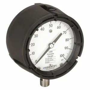 ASHCROFT 451259SD04L100# Pressure Gauge 0 To 100 Psi 4-1/2in | AE6HEH 5RYA5