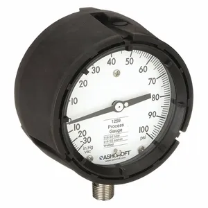 ASHCROFT 451259SD04LV/100# Compound Gauge 30 Hg To 100 Psi 4-1/2in | AE6HEC 5RYA0