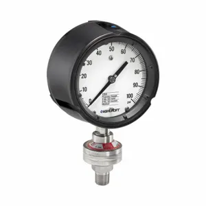 ASHCROFT 451259SD04LXCYDJ400#-04510SS50XDJ Pressure Gauge, 0 To 400 Psi, 1259, 4 1/2 Inch Dial, 1/2 Inch Npt Male, Bottom | CN8YGB 787MW5