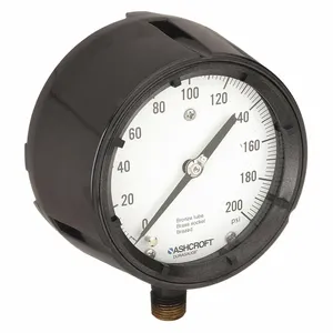 ASHCROFT 451279AS04L200# Pressure Gauge 0 To 200 Psi 4-1/2in | AE6GZW 5RXZ2