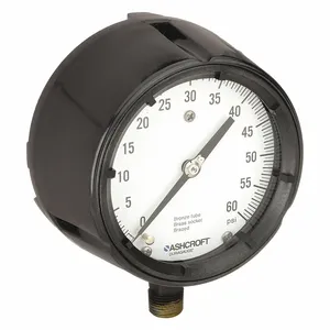 ASHCROFT 451279AS04L60# Pressure Gauge 0 To 60 Psi 4-1/2 Inch 1/2in | AE6GZT 5RXY9