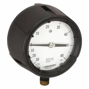 ASHCROFT 451279AS04LV/60# Compound Gauge 30 Hg To 60 Psi 4-1/2in | AE6GZM 5RXY4