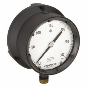 ASHCROFT 451379ASL04L300# Process Pressure Gauge, 0 To 300 Psi, White, 4 1/2 Inch DiaL, Liquid-Filled | CN8XXP 5RYC9