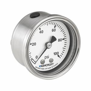 ASHCROFT 501008S01B60# Pressure Gauge, Corrosion-Resistant Case, 0 To 60 Psi, 2 Inch Dial, 1/8 Inch Npt Male | CN8YLY 787NE3