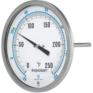 ASHCROFT 50EI60R Dial Thermometer 50 - 500 deg F | AG3FFG 33HT74