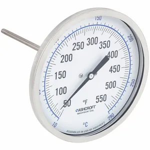 ASHCROFT 50EI60R Dial Thermometer 6 inch Dial 10-290 Degree C | AG3FFJ 33HT76