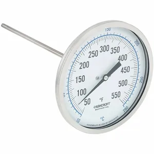 ASHCROFT 50EI60R Dial Thermometer 5 inch Dial 1/2 inch Connection | AG3FFK 33HT77