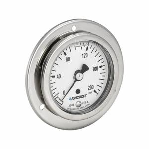 ASHCROFT 632008SL02B600# Panel Mount Pressure Gauge, Corrosion-Resistant Case, 0 To 600 Psi, 2 1/2 Inch Dial, Npt | CN8YAM 787N59