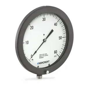 ASHCROFT 121010S04L400# Pressure Gauge, 0 To 400, 12 Inch Dial, 1/2 Inch Npt Male, +/-1% Accuracy, PSI, PSI | CN8YGG 787N14