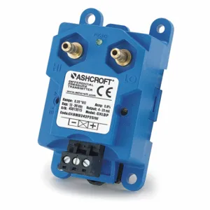 ASHCROFT CX8MB242P25IW Differential Transmitter, For Din Rail-Mounting, 0 Inch Wc To 0.25 Inch Wc, 4 To 20Ma Dc | CN8ZGV 2AGD5