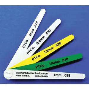 ASSEMBLY TOOL L - 5 Feeler Gauge, Long Blade, 100 mm Blade Length, 12 mm Blade Width, Plastic, +/-5% Tolerance | CN8ZKJ 38YZ41