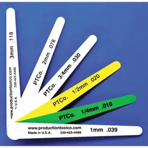 ASSEMBLY TOOL L - 6 Feeler Gauge, Long Blade, 100 mm Blade Length, 12 mm Blade Width, Plastic, +/-5% Tolerance | CN8ZJN 38YZ42