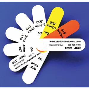 ASSEMBLY TOOL S - 9 Feeler Gauge, Short Blade, 76 mm Blade Length, 19 mm Blade Width, Plastic, +/-5% Tolerance | CN8ZKG 38YZ15