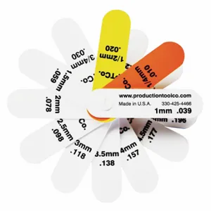 ASSEMBLY TOOL SC - 1412 Feeler Gauge, Short Blade, 76 mm Blade Length, 19 mm Blade Width, Plastic, +/-5% Tolerance | CN8ZKC 38YZ40