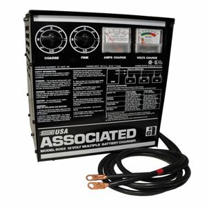 ASSOCIATED EQUIP 6065 Battery Charger, Benchtop, Manual, Battery Voltage 12VDC | CH6KLK 29RW05
