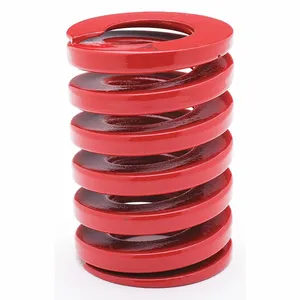 RAYMOND ASM027040 Die Spring, Medium Duty, Oil Tempered Chrome Silicone, 40 mm Length, Red, Paint, 5 PK | CT8TTP 54KF57