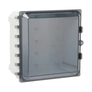 ATTABOX AH10106CSS Enclosure, 10 x 10 x 6 Inch Size, Wall Mount, Polycarbonate Light Gray | CV7JTM