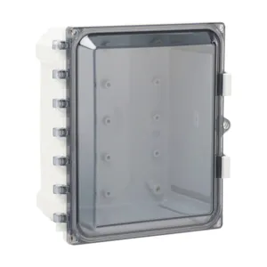 ATTABOX AH1084C Enclosure, 10 x 8 x 4 Inch Size, Wall Mount, Polycarbonate Light Gray | CV7JTQ