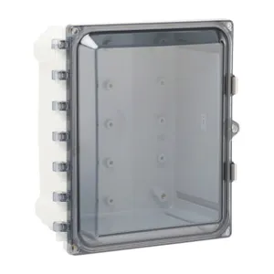 ATTABOX AH1084CSS Enclosure, 10 x 8 x 4 Inch Size, Wall Mount, Polycarbonate Light Gray | CV7JTR