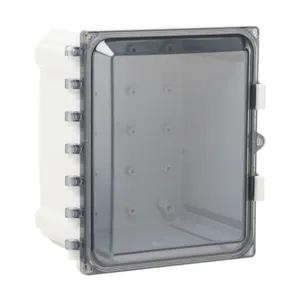 ATTABOX AH1086C Enclosure, 10 x 8 x 6 Inch Size, Wall Mount, Polycarbonate Light Gray | CV7JTV