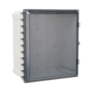 ATTABOX AH16148C Enclosure, 16 x 14 x 8 Inch Size, Wall Mount, Polycarbonate Light Gray | CV7JUH