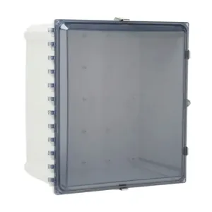 ATTABOX AH181610CSS Enclosure, 18 x 16 x 10 Inch Size, Wall Mount, Polycarbonate Light Gray | CV7JUN