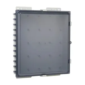 ATTABOX AH18164C Enclosure, 18 x 16 x 4 Inch Size, Wall Mount, Polycarbonate Light Gray | CV7JUR