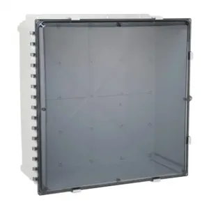 ATTABOX AH242410C Enclosure, 24 x 24 x 10 Inch Size, Wall Mount, Polycarbonate Light Gray | CV7JVA