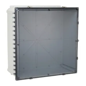 ATTABOX AH242410CSS Enclosure, 24 x 24 x 10 Inch Size, Wall Mount, Polycarbonate Light Gray | CV7JVB