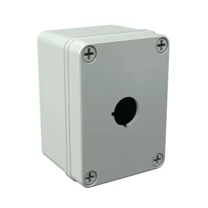 ATTABOX COPC1PB22 Pushbutton Enclosure, 1 Hole, 22mm, 4 x 3 x 2 Inch Size, Wall Mount, Polycarbonate | CV7JXN