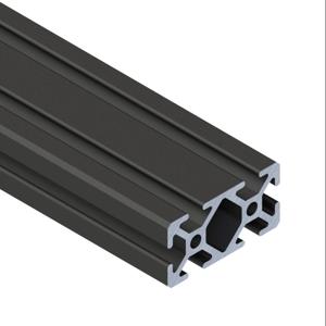 SURE FRAME 1020B Standard T-Slotted Rail, Black, 6063-T6 Anodized Aluminum Alloy, Cut To Length | CV7WWP