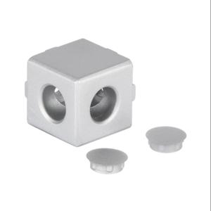 FATH 148953 Cube Connector, Silver, 1 x 1 Inch Size, Die-Cast Aluminum, Slot Size 6 | CV7FNP
