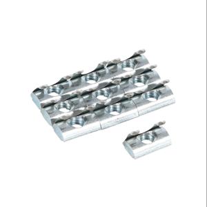 FATH 151039 Roll-In Nut, Silver, 1/4-20 Unc, Zinc Plated Steel, Slot Size 6, Pack Of 10 | CV7UHT