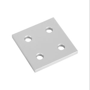 FATH 151047 Square Flat Plate, Silver, 4 Holes, Anodized Aluminum, Slot Size 6 | CV7VBM