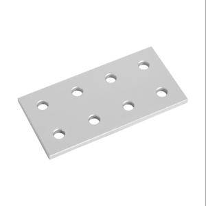 FATH 151049 Rectangular Flat Plate, Silver, 8 Holes, Anodized Aluminum, Slot Size 6 | CV7VBP