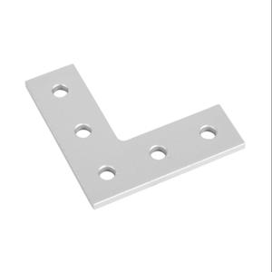 FATH 151056 L-Shaped Flat Plate, Silver, 5 Holes, Anodized Aluminum, Slot Size 6 | CV7VBQ