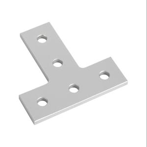 FATH 151057 T-förmige flache Platte, Silber, 5 Löcher, eloxiertes Aluminium, Schlitzgröße 6 | CV7VBR